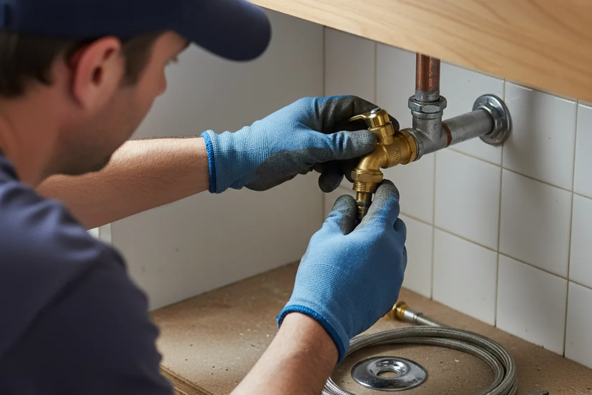 Shutoff valve and fitting work during Emergency Plumbing in Jonesborough